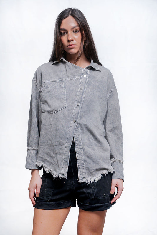 CENIZO ASYMMETRICAL SHIRT