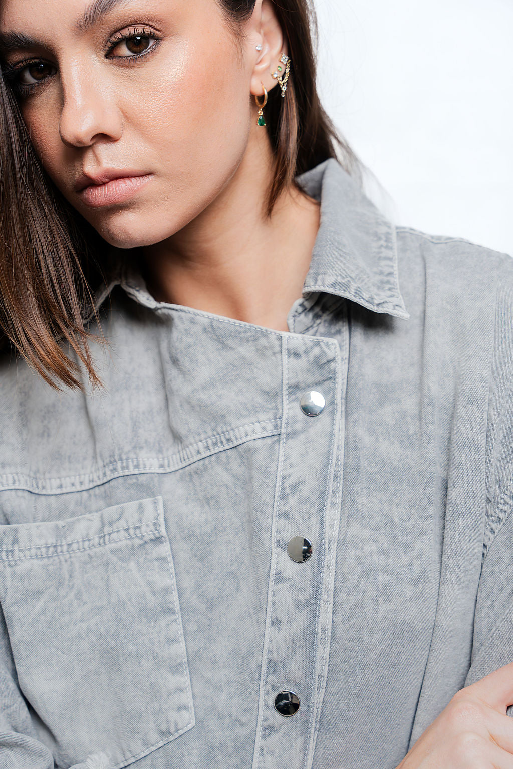 CENIZO ASYMMETRICAL SHIRT